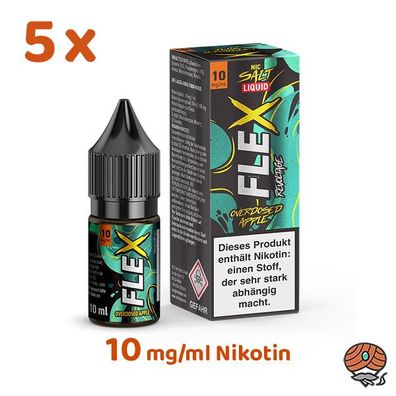 FLEX Overdosed by Revoltage APPLE 10mg/ml Nikotin, 50/50 Liquid 5x 10ml