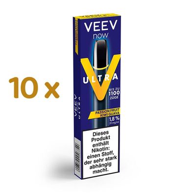 VEEV now ULTRA Passionfruit KG 20mg/ml Nikotin 10x Einweg-E-Zigarette / Vape