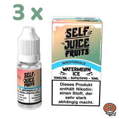Self Juice Watermelon ICE 10mg/ml Nikotinsalz, 3x 10ml Liquid 50/50