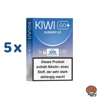KIWI GO+ POD Blueberry Ice 20mg/ml Nikotin 5x 2 Pods
