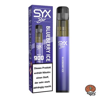 SYX BAR E-Shisha Blueberry ICE, 20mg/ml Nikotin, max. 900 Züge, Einweg