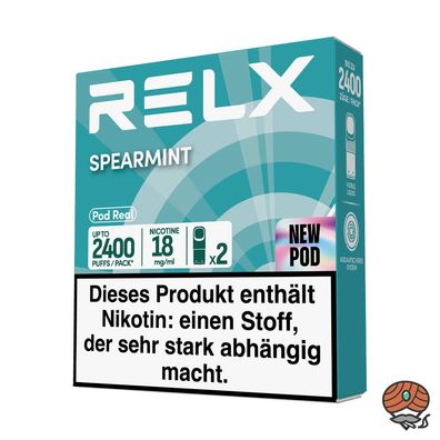 RELX POD REAL Spearmint 18mg/ml Nikotin à 2 Pods