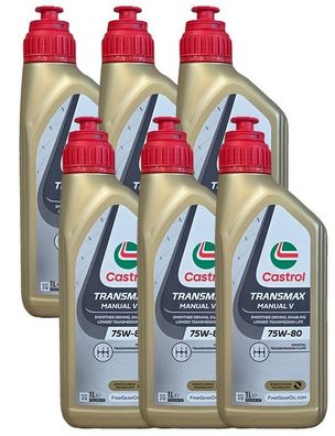 Castrol Transmax Manual V 75W-80 6x1 Liter Getriebeöl
