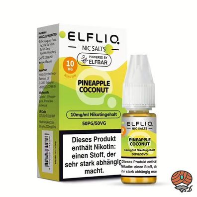 ELFLIQ by ELFBAR Pineapple Coconut * 10mg/ml* Nikotinsalz, 10ml Liquid