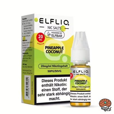 ELFLIQ by ELFBAR Pineapple Coconut * 20mg/ml* Nikotinsalz, 10ml Liquid