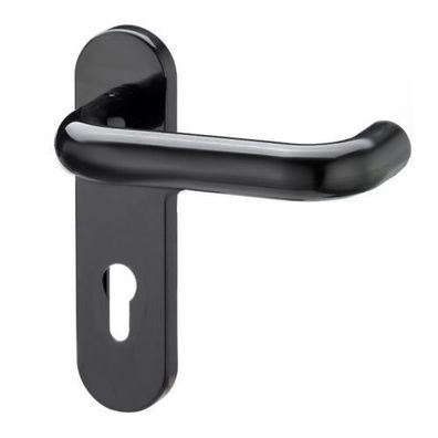 EDI 1413 Türdrücker Feuerschutz Kurzschildgarnitur U-Form Kunststoff schwarz