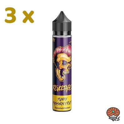 Revoltage PUNKY Passion FRUIT Longfill Aroma für E-Zigaretten 3x 15ml