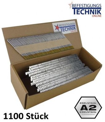 34° Streifennägel 2,8x63mm Ring rostfrei A2 papier für Nagler Paslode Senco Tjep Haub