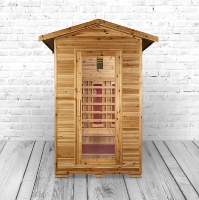 Infrarotkabine Helsinki Alpha 3 Personen Hemlock Holz Bluetooth & Farblicht