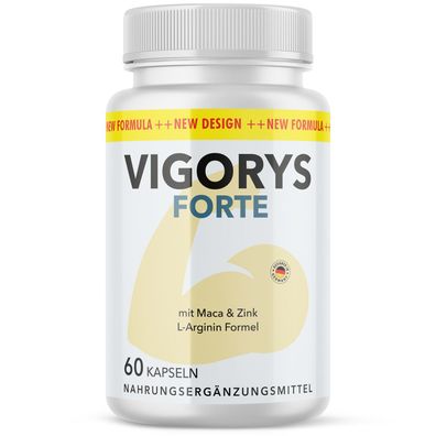 Vigorys Forte Kapseln | mit L-Arginin, L-Citrullin sowie Maca | 60 Kapseln