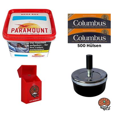 Paramount Volumentabak Mega Box 115g, 500 Columbus Hülsen und Zubehör