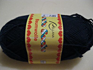 50g Sockenwolle Baumwolle von Rellana Nr 604 dunkelblau