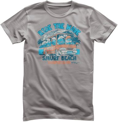 Die Schlümpfe T-Shirt Ride The Wave-Smurf Beach RB-1-SMF015