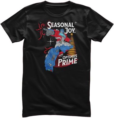 Transformers T-Shirt Seasonal Joy From Optimus Prime HSB-1-TF1024