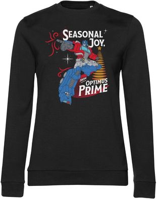 Transformers Damen Pullover Seasonal Joy From Optimus Prime Girly Sweatshirt