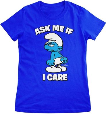 Die Schlümpfe Damen T-Shirt The Smurfs-Ask Me If I Care Girly Tee RB-5-SMF001