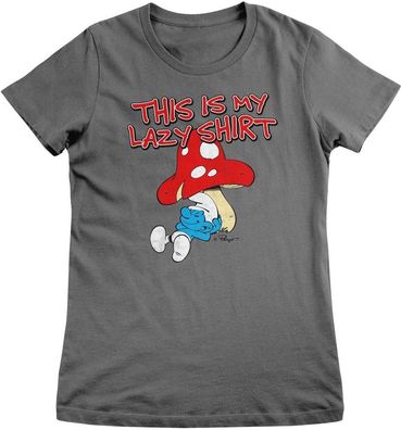 Die Schlümpfe Damen T-Shirt The Smurfs-This Is My Lazy Shirt Girly Tee RB-5-SMF002
