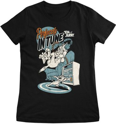 Tom &amp; Jerry Damen T-Shirt-Perfectly In Tune Girly Tee WB-5-TJ003