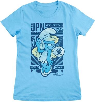 Die Schlümpfe Damen T-Shirt The Smurfs-Tokyo Girl Girly Tee RB-5-SMF014