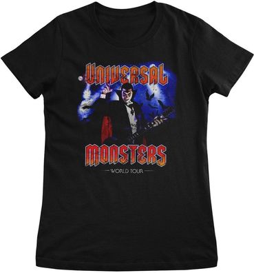 Universal Monsters Damen T-Shirt World Tour-Dracula Girly Tee UV-5-MON019