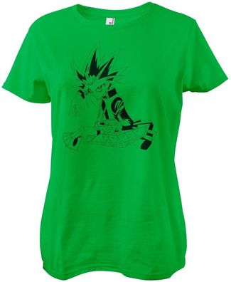Yu-Gi-Oh! Damen T-Shirt Yo-Gi-Oh! Green Outlines Girly Tee PA-5-YGO004-PAPL612