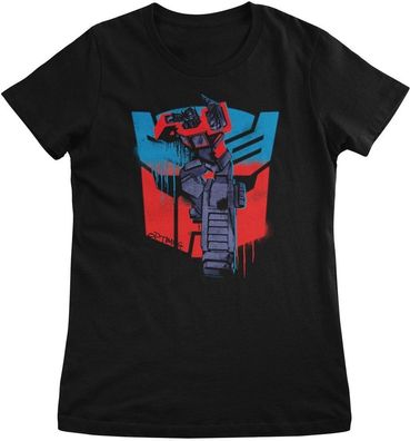 Transformers Damen T-Shirt Optimus Prime Graffiti Girly Tee HSB-5-TF1028