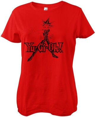 Yu-Gi-Oh! Damen T-Shirt Yo-Gi-Oh! Red Outlines Girly Tee PA-5-YGO005-PAPL012