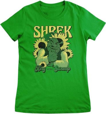 Shrek Damen T-Shirt-King Of The Swamp Girly Tee UV-5-SHK001