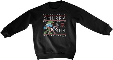 Die Schlümpfe Kinder Pullover Smurfy X-Mas Kids Sweatshirt RB-31-SMF009