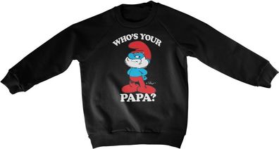 Die Schlümpfe Kinder Pullover Who's Your Papa? Kids Sweatshirt RB-31-SMF003-DTF574