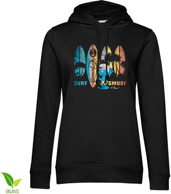 Die Schlümpfe Damen Hoodie Surf Smurf Girly RB-57-SMF016
