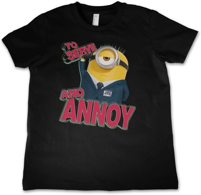 Minions Kinder T-Shirt To Serve And Annoy Kids Tee UV-12-DMF007