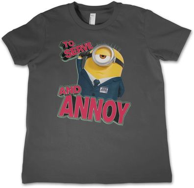 Minions Kinder T-Shirt To Serve And Annoy Kids Tee UV-12-DMF007