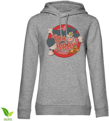 Tom &amp; Jerry Damen Hoodie-Retro Logo Girly WB-57-TJ009