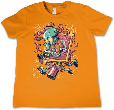 Spongebob Kinder T-Shirt Squidward Art Crash Kids Tee NIC-12-SB017-DTF590