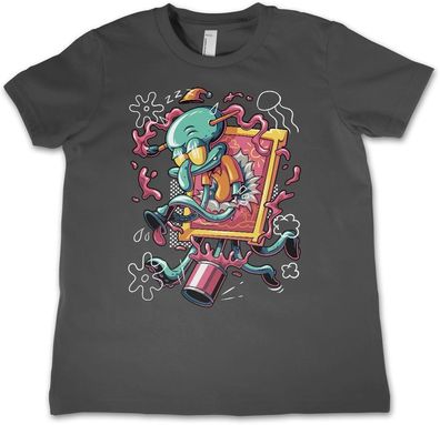Spongebob Kinder T-Shirt Squidward Art Crash Kids Tee NIC-12-SB017-DTF590