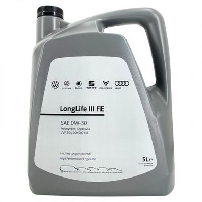 Original VW Audi Seat Skoda Longlife III FE 0W-30 5 Liter