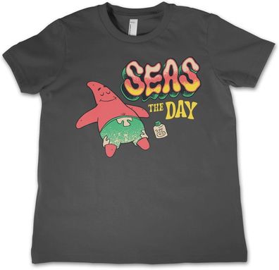Spongebob Kinder T-Shirt Patrick Seas The Day Kids Tee NIC-12-SB026-DTF595