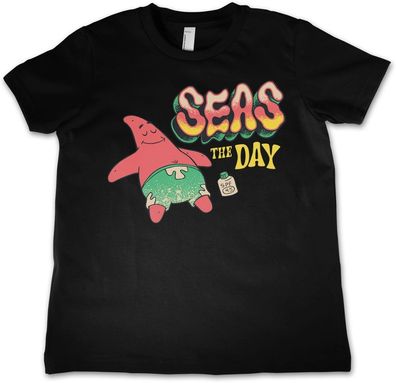 Spongebob Kinder T-Shirt Patrick Seas The Day Kids Tee NIC-12-SB026-DTF595