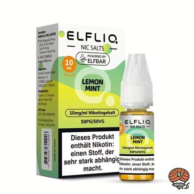 ELFLIQ by ELFBAR Lemon Mint * 10mg/ml* Nikotinsalz, 10ml Liquid