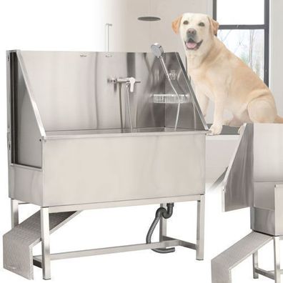 Wanne für die Hundewäsche Tierarzt Tür Rampe