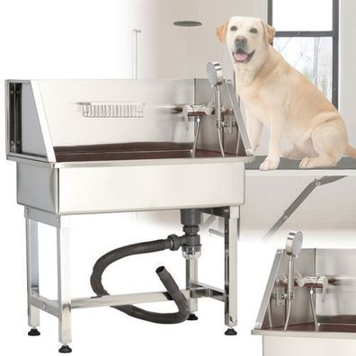 Wanne für die Hundewäsche Tierarzt Tür Rampe