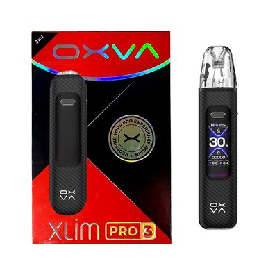 OXVA Xlim Pro 3 Black Carbon E-Zigarette, befüllbares Pod-System