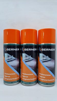 3x Berner Scheibenenteiser Enteiser Spray Frost Eis Schnee Scheibe Kfz 400ml