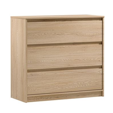 AX LIVING Schlafzimmer Kommode Mormanno K3S - 91,5 cm, Eiche Cremona
