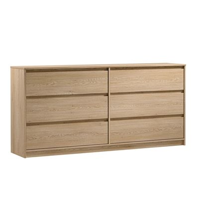 AX LIVING Schlafzimmer Kommode Mormanno K6S - 181 cm, Eiche Cremona