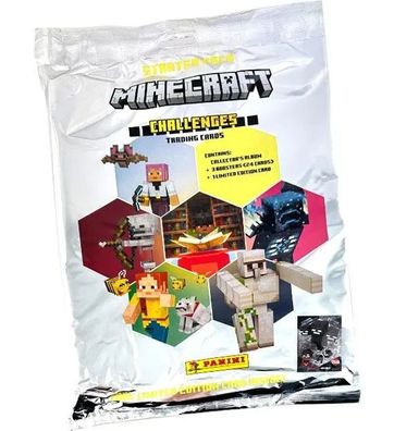 Panini Minecraft Trading Card 4 „Challenges“ Starter Sammelkarten Kartenspiel