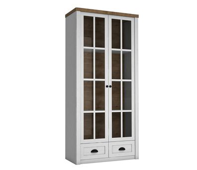 AX LIVING Vitrine Glas Palmano W2S - 90 cm breit, Andersen Kiefer