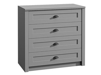 AX LIVING Kommode mit Schubladen Palmano K4 - 88 cm breit, Grau
