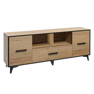 AX LIVING TV Regal Fabriani 2T1S Lowboard TV Eiche Riviera 179 cm